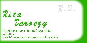 rita daroczy business card